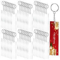 Blank Clear Acrylic Keychain Blanks for DIY Crafts and Decoration