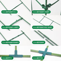 Garden Plant Support Stakes, 11mm Plastic-Coated Steel Pipe for Climbing Plants, 25-Pack