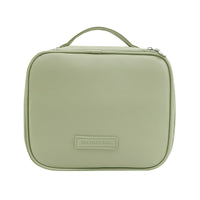 Portable PU Leather Cosmetic Bag with Handle, Large Capacity Travel Toiletry Organizer