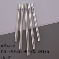 Wind Chime Tubes DIY Craft Kit - 4.3mm Diameter, Assorted Lengths (50-70mm), 5-Piece Set