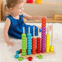 Montessori Rainbow Stacking Rings Educational Toy for Babies and Toddlers