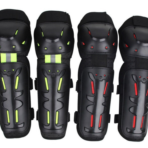 Motorcycle Off-Road Mountain Bike Reflective Knee and Elbow Pads Set
