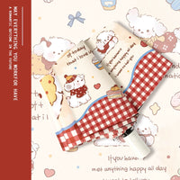 Cute Dog Print UV Protection Compact Folding Umbrella for Sun and Rain