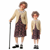 Grandma Cosplay Costume for Kids & Adults - Halloween Role Play Outfit