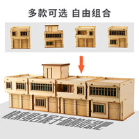 Miniature Chinese Street House Model for Dioramas and Photography Props