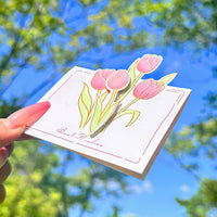 3D Pop-Up Flower Bouquet Greeting Cards with Envelope for Various Occasions