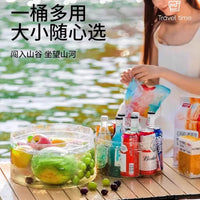 Portable Folding Basin for Travel, Laundry, and Foot Soaking - Durable and Collapsible