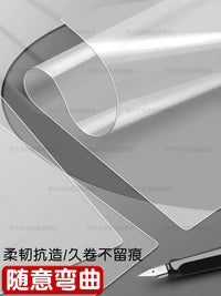 Deli Transparent PVC Soft Writing Pad for Students, A3/A4 Exam Board, Drawing Mat, Desk Protector
