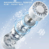 Portable Handheld Cooling Fan with Semiconductor Refrigeration and Magnetic Clip, USB Rechargeable Mini Quiet Neck Fan