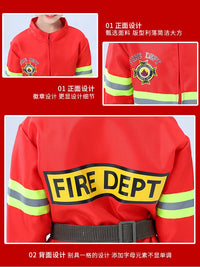 Kids' Firefighter Costume Set for Role Play and Performances