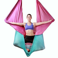 Aerial Yoga Hammock Set with Mounting Hardware and Straps for Home Use