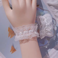 Lolita Lace Cuffs Sweet Arm Sleeves Wristbands for Women
