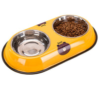 Stainless Steel Double Pet Bowl for Food and Water, Non-Slip Dog and Cat Feeder