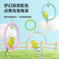 Parrot Cotton Rope Swing Ring Toy for Small to Medium Birds