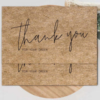 50-Pack Kraft Paper Thank You Cards with Blank Space for Messages and Decorations