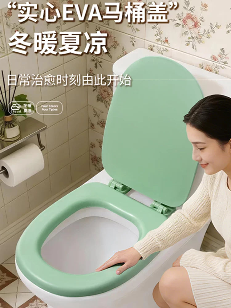 Thickened Foam Toilet Seat Cover Cushion for U/V/O-shaped Toilets
