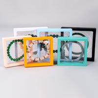 PE Film Jewelry Display Box Transparent Elastic Suspension Packaging for Bracelets and Necklaces