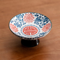 Japanese Ceramic Planter with Tray for Moss Balls & Hydroponics, Desktop Zen Decor