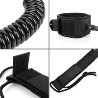 10ft Surfboard Leash 7mm TPU with Dual Swivel Stainless Steel Connectors and Ankle Cuff