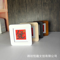 Mini Solid Wood Photo Frame with Rounded Corners for Desk Decor