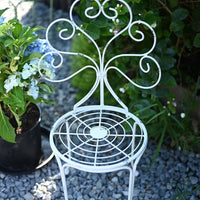 Vintage Iron Wire Miniature Chair Plant Stand for Outdoor Garden and Patio Decor
