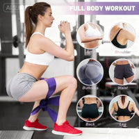 Pilates Resistance Bands for Yoga & Fitness, Heavy Duty Stretch Exercise Bands, Purple Gradient Set
