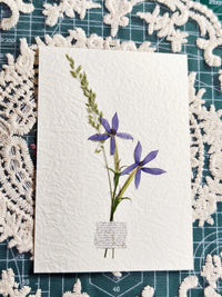 Dream Garden Handmade Pressed Real Flower Birthday Wedding Vow Gift Card