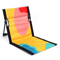 Portable Folding Beach Garden Lounge Chair with Backrest and Mat