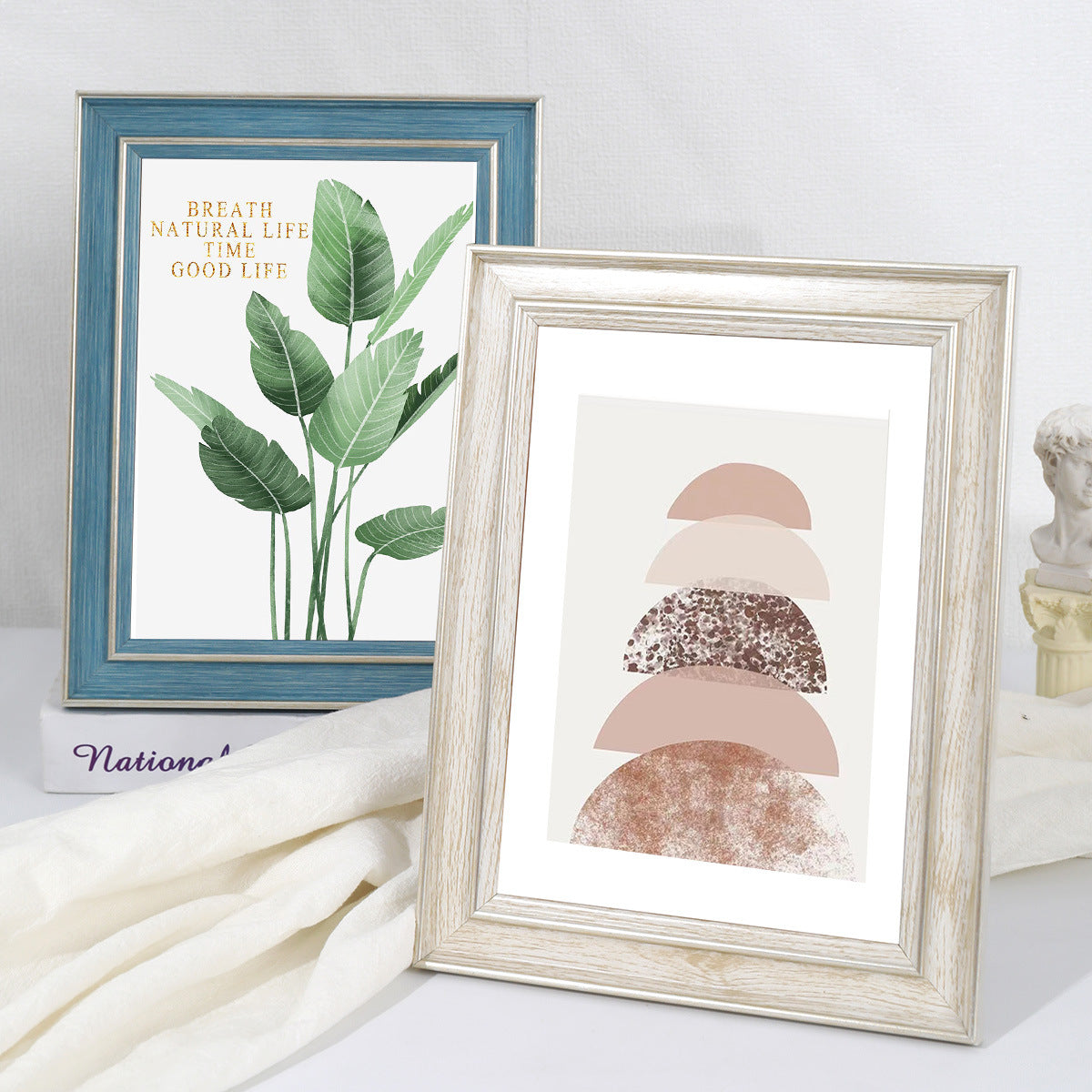 Vintage Photo Frame for Tabletop or Wall Mounting, 6-10 inch and A4, for Photos and Certificates