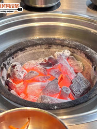 Korean Style Charcoal Grill Pot Insert Thickened Carbon Basin for Commercial BBQ Grill Smokeless Roasting Pan Accessory