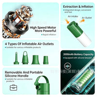 Portable Multifunction Air Pump with RGB Ambient Light & SOS for Outdoor Camping