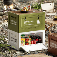 Foldable Outdoor Camping Storage Box with Table Function for Car Trunk Organization