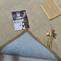 Sisal Area Rug for Living Room Bedroom Hotel Office, Japanese Wabi-Sabi Style Solid Color