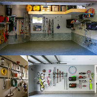Garage Storage Hooks Tool Slot Board Hooks Multi-functional Hardware Tool Wall Mount Rack Double Wire Warehouse Balcony Hooks