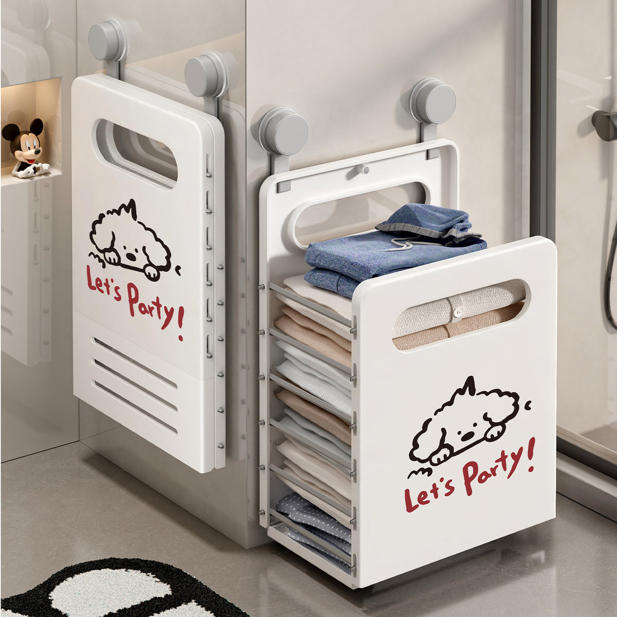 Wall-Mounted Foldable Laundry Hamper Large Capacity Dirty Clothes Storage Basket