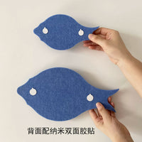 3D Felt Fish School Wall Decals for Modern Home Decor