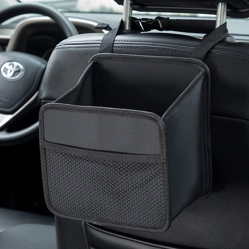 Car Seat Back Foldable Trash Can and Storage Bag