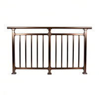 Wrought Iron Balcony Railing Zinc Steel Protective Fence for Home Terrace and Bay Window