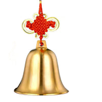 Brass Temple Bell Wind Chime with Hanging Hook for Feng Shui Decor