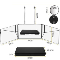 Portable Tri-Fold Mirror with Stand for Self-Haircut & Makeup, USB Rechargeable or Non-Lit Options