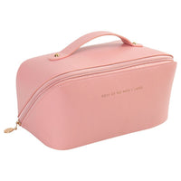 PU Leather Cosmetic Bag Large Capacity Waterproof Travel Toiletry Pouch