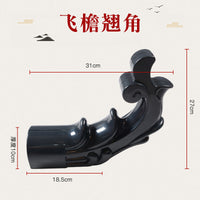 30-Year Warranty Resin Roof Tile Ancient Style Ridge Wall Eaves Pavilion Dragon Phoenix Horned Eaves