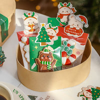 Christmas Cartoon Cookie Candy Bags with Header Cards for Baking Gifts