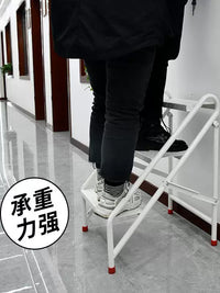 Foldable Carbon Steel 3-4 Step Ladder Stool for Home and Industrial Use