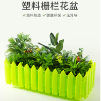 Rectangular Resin Planter for Balcony & Garden - Nordic Style Succulent Pot