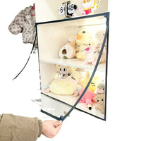 Ultra-Transparent PVC Dustproof Cabinet Curtain with Magnetic Strip for Bookcases and Cupboards