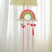 Rainbow Hair Clip Storage Belt Wall Hanging Tassel Hairpin Organizer for Girls Room Decor Nordic Style Ornament