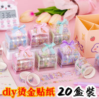 Creative Hot Stamping Washi Tape & Sticker Set for DIY Crafts and Gifts