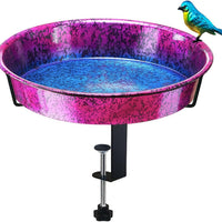 Outdoor Deck Railing Bird Bath Bowl - 11-inch