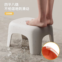 Stackable Plastic Stool for Home, Living Room, Bathroom, and Kids - Thickened, Non-Slip Square Design